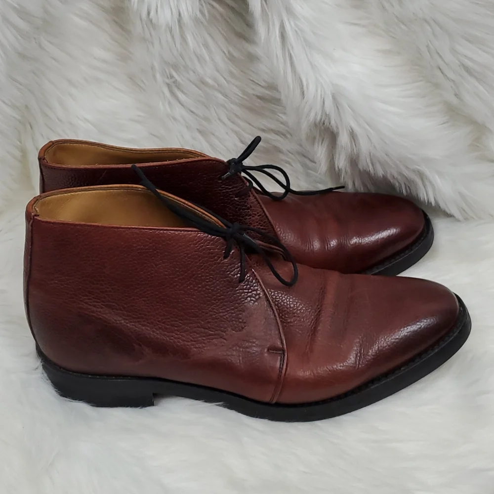 Peal & Co Brooks brothers leather lace brown shoes men size 9